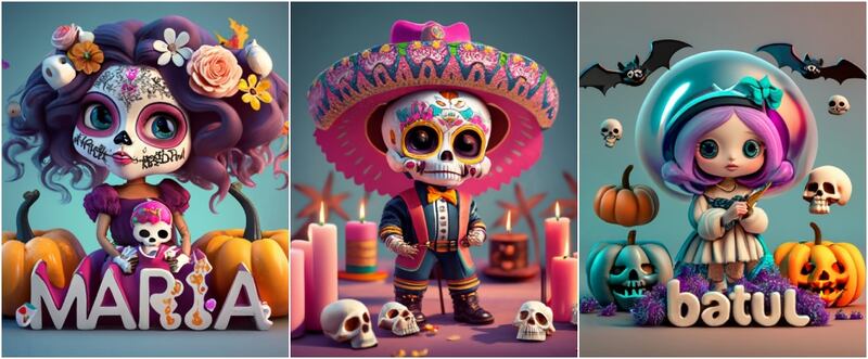ejemplos calaverita con nombre inteligencia artfificial