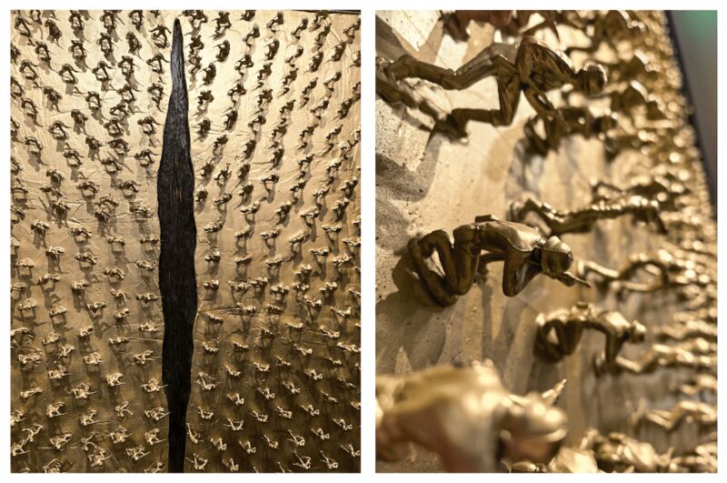 exposicion "respuestas interiores", arte en relieve de Rivelino