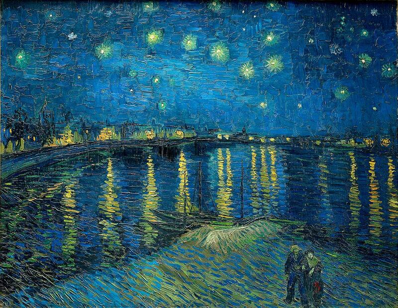 La noche estrellada sobre el Ródano