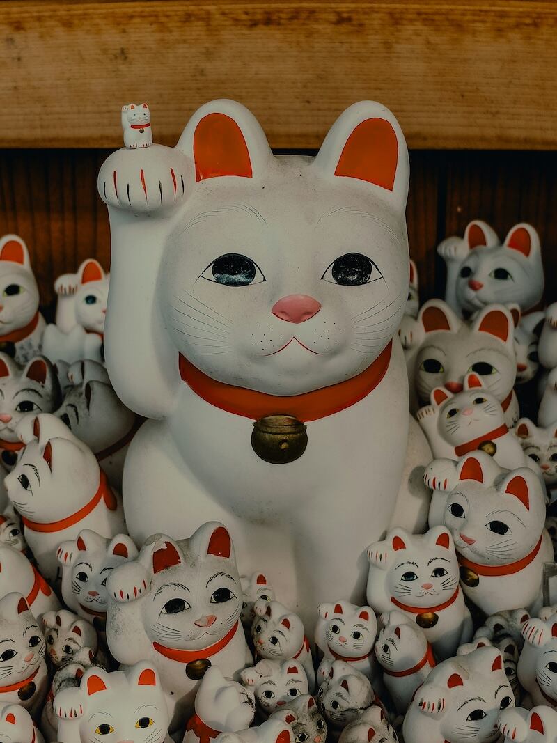 maneki neko gatos en japon