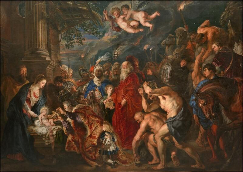 la adoracion de los magos rubens pintura
