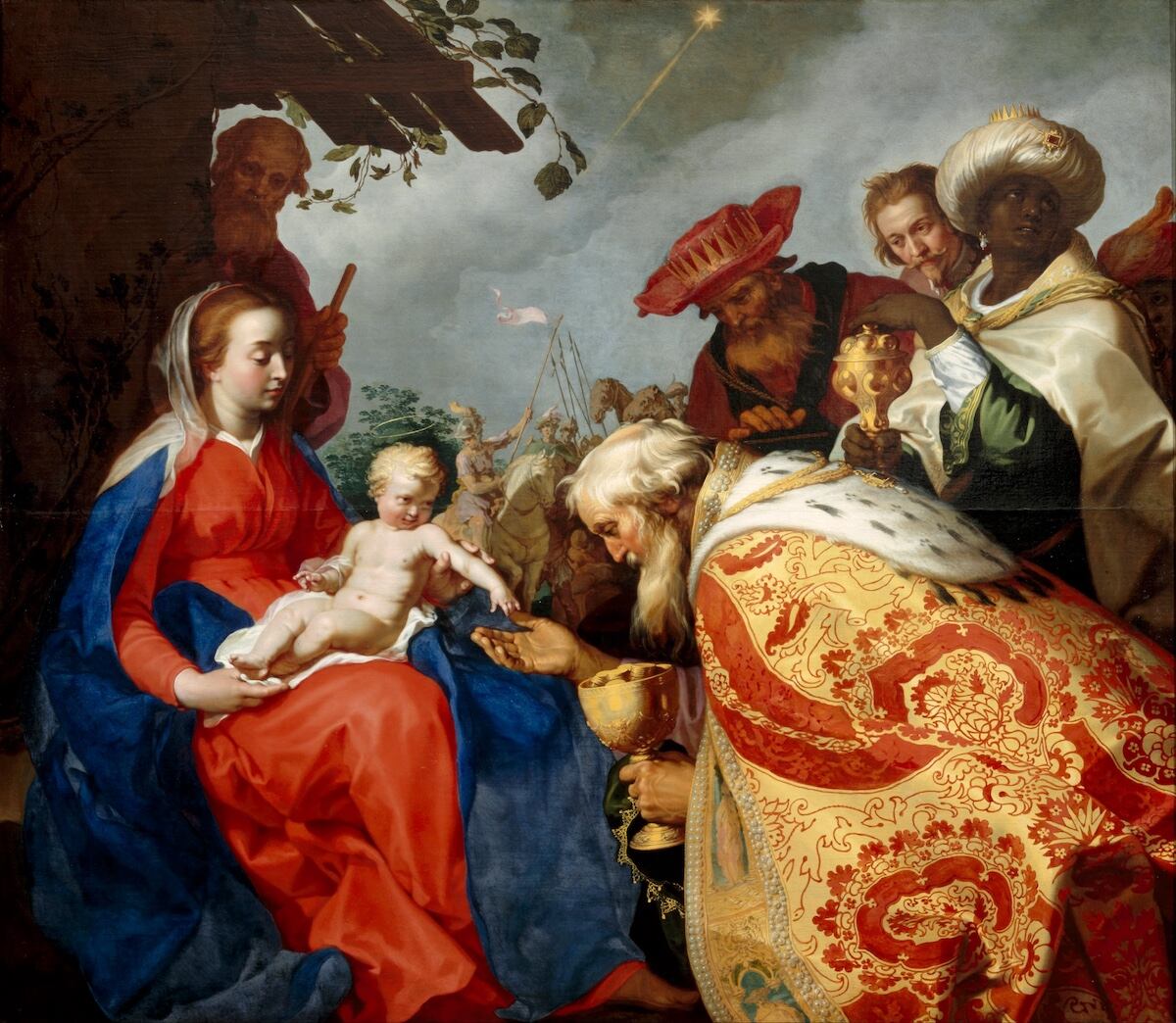Abraham Bloemaert, Adoración de los Reyes Magos, 1624. 