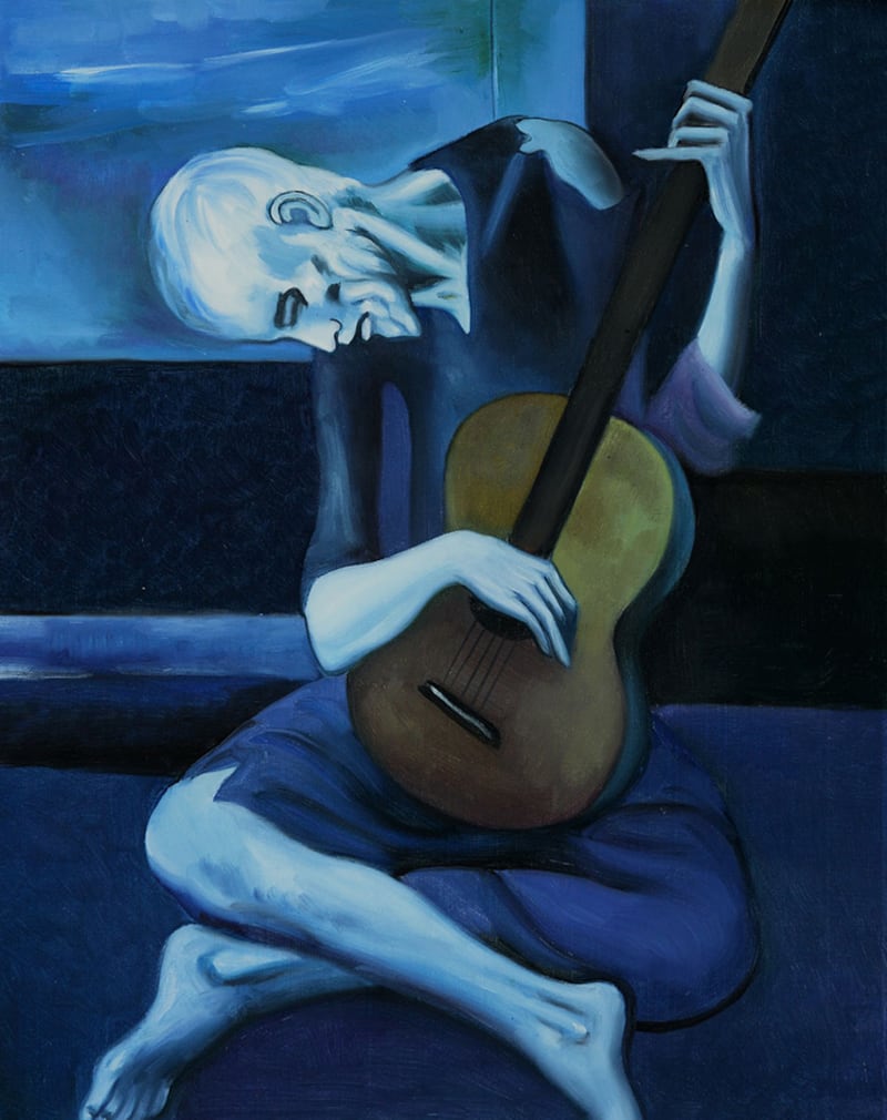 Old Guitarist Foto Especial
