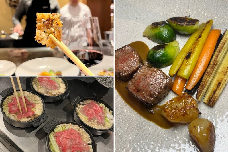 Teppan Grill, platillos con carne de wagyu