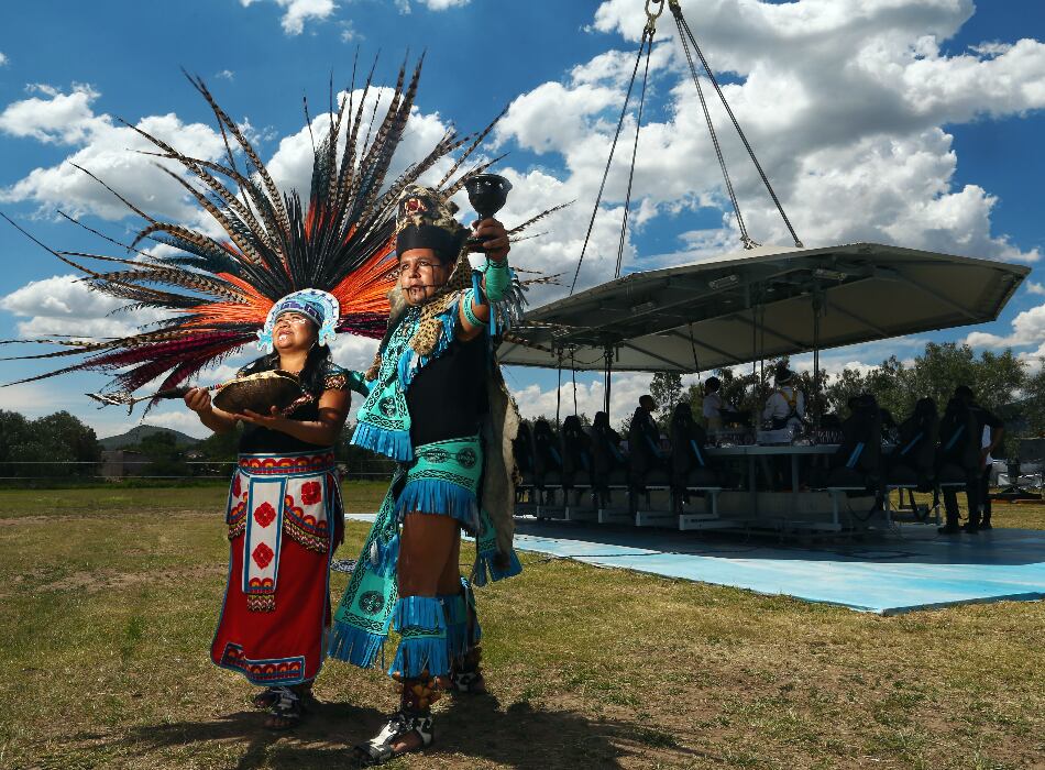 La cita fue en Teotihuacán, donde inició el proyecto en México