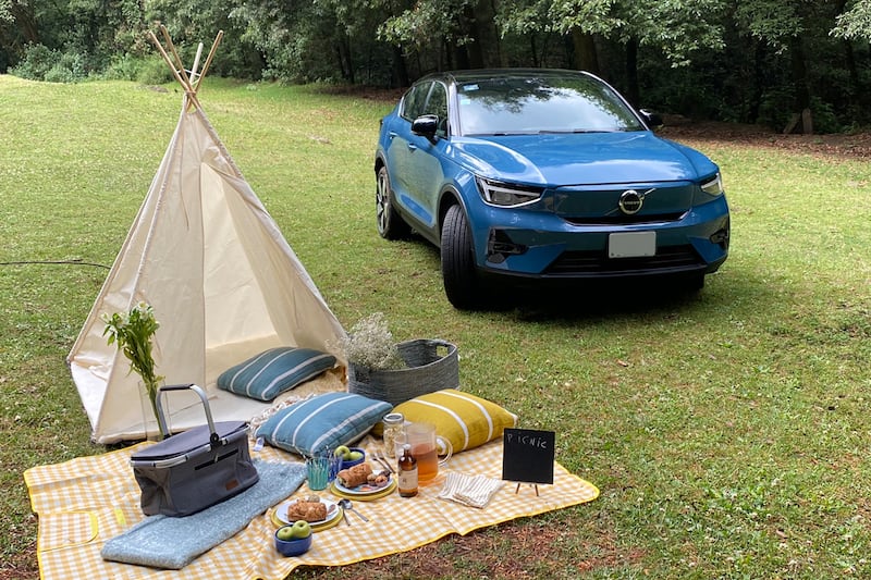 Ruta para ir de picnic con Volvo C40 Recharge