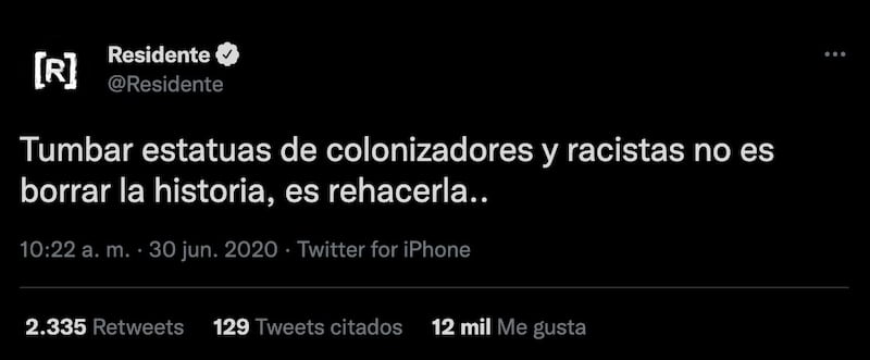 tuit de residente tumbar estatuas