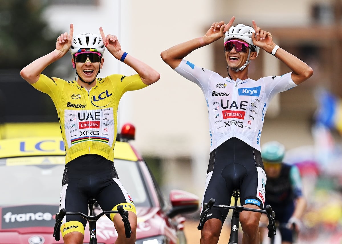 isaac del toro al termino de la etapa 20 del Tour de Francia 2026